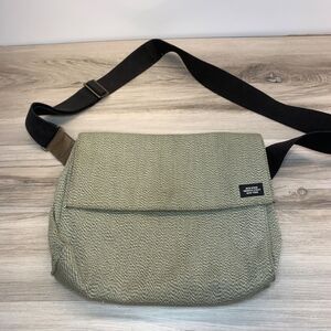 Jack Spade Large Crossbody Beige Canvas Messenger Laptop